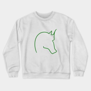 Green Horsehead Crewneck Sweatshirt